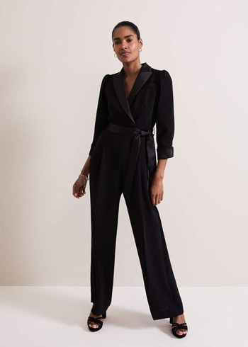 Phase Eight Kylie Tux Jumpsuit Black Australia | RN4352601